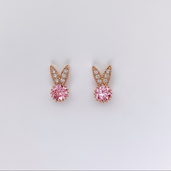 Jewelry - Crystal Ear Stud Earrings Bunny Ear Studs LAST 1